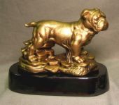 bulldog statue